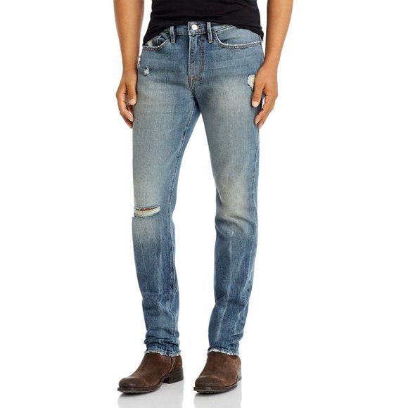 FRAME Mens Asher Denim L'HOMME SKINNY Mid Rise 5-Pocket Stretch Jeans 29 NWT